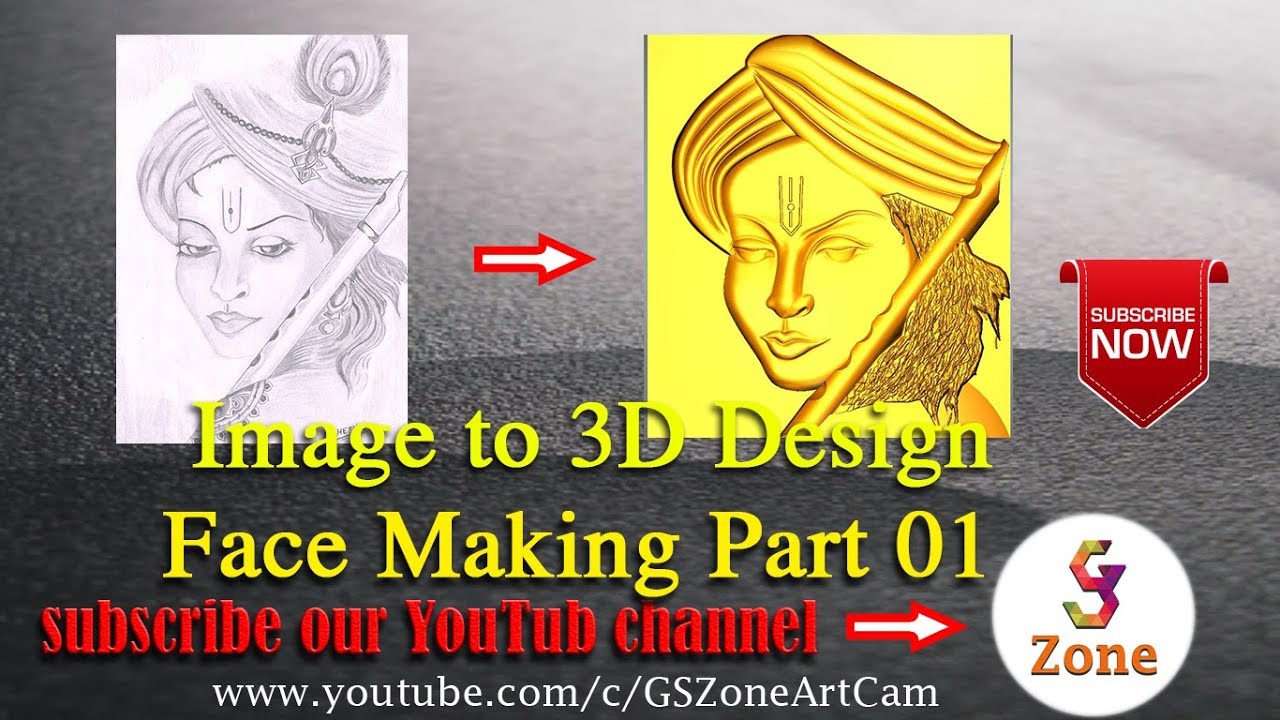 Image To 3D Design | Face making Part -01 | By- GS Zone