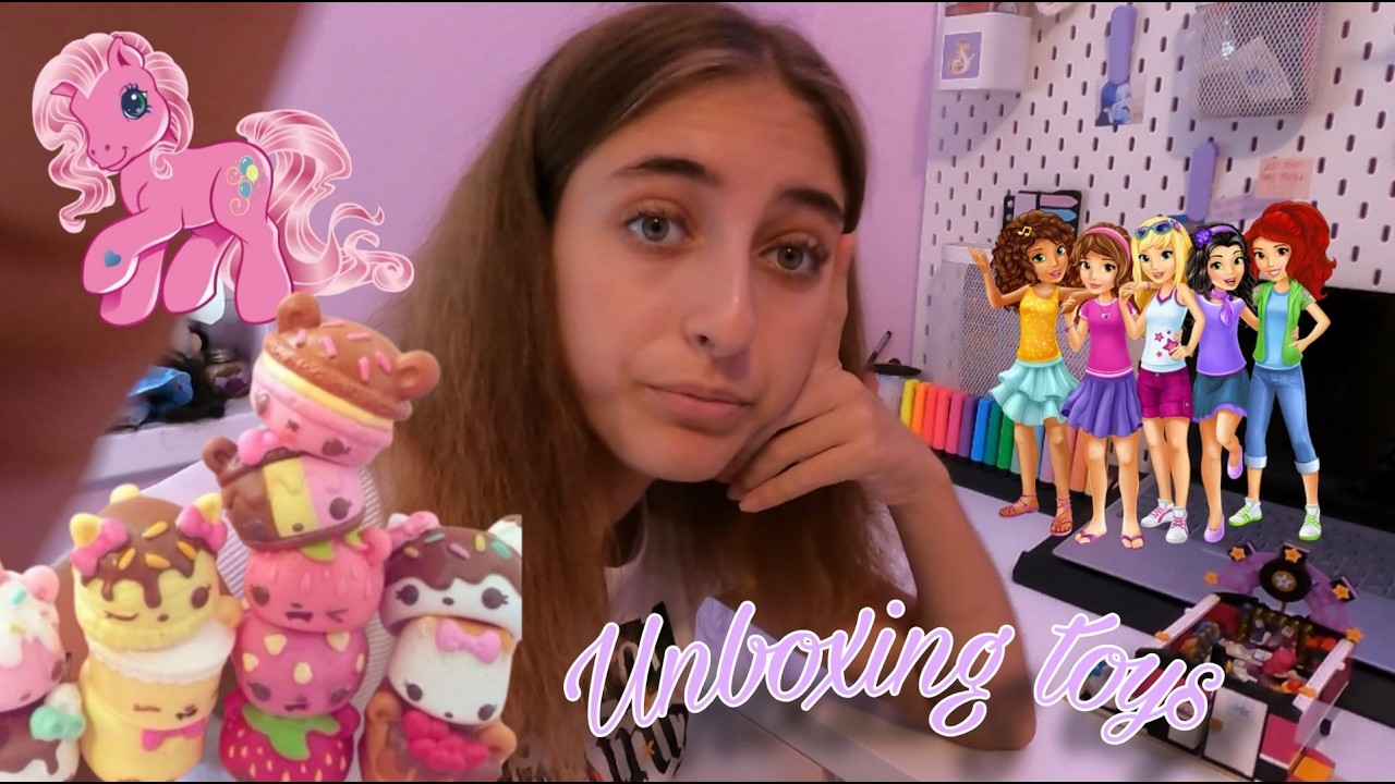 Unboxing lego friends, mlp, num noms