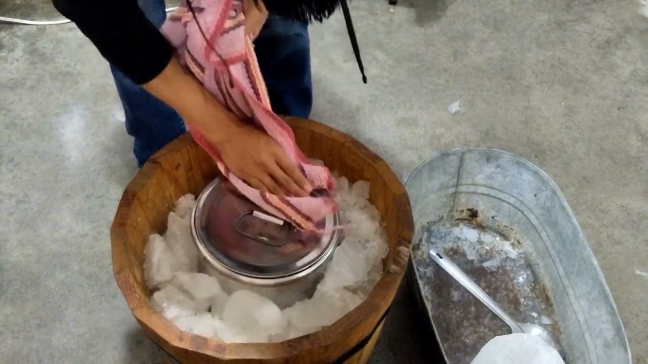 COMO CONGELAR EL HELADO DE GARRAFA  CON HIELO Y SAL