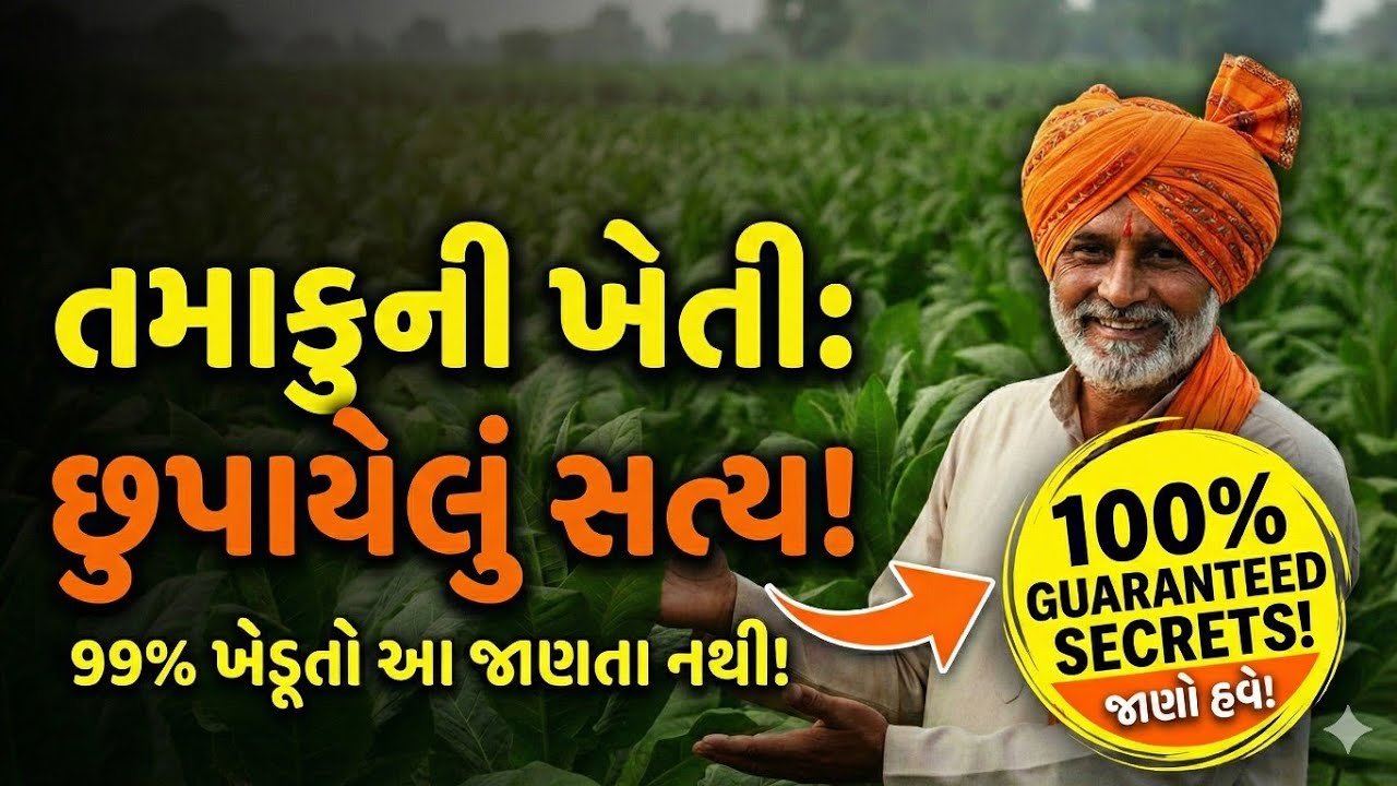 Learn tobacco farming in 5 minutes/ તંબાકુ ની ખેતિ શીખો ખાલી ૫ મિનિટ માં #farming 