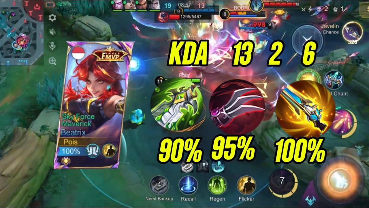 top global beatrix, gendong hyper b4bl 😱😱 waktunya buktiin skill beatrix 🔥🔥 KDA 13 2 6☠️