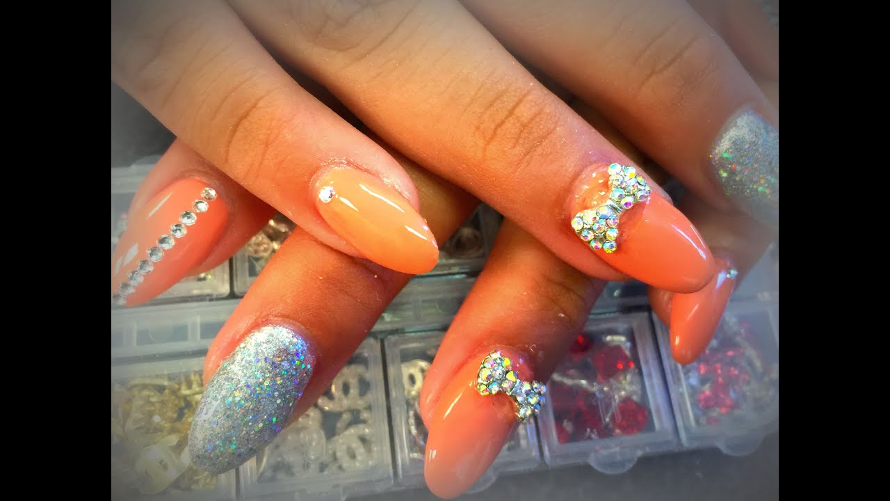 ONE BALL ACRYLIC FULL SET | BACK TO SCHOOL NAIL DESIGN