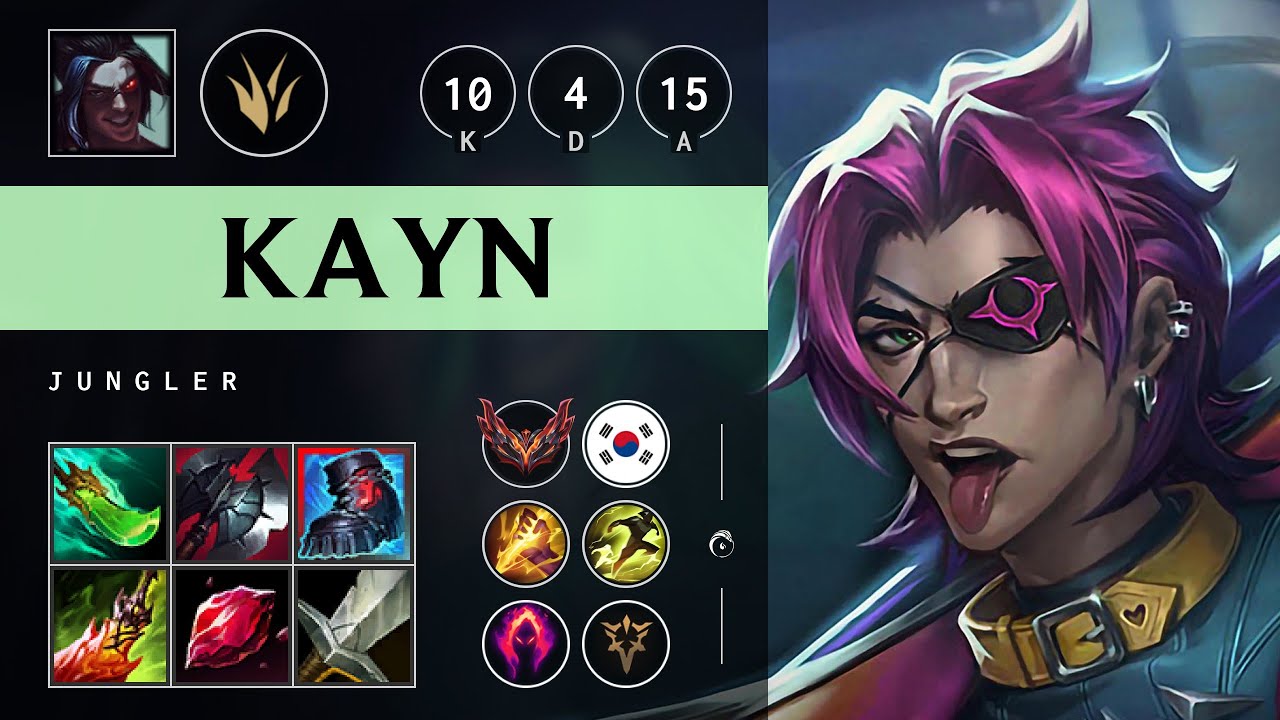 Kayn Jungle vs Pantheon - KR Grandmaster Patch 25.12