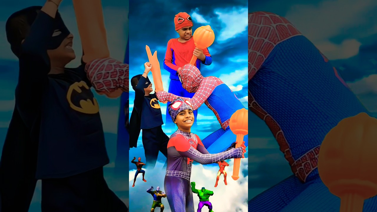 Spider-Man vs Batman vs Tom Holland Vs Avengers Team 😁 #shorts #spiderman #funny