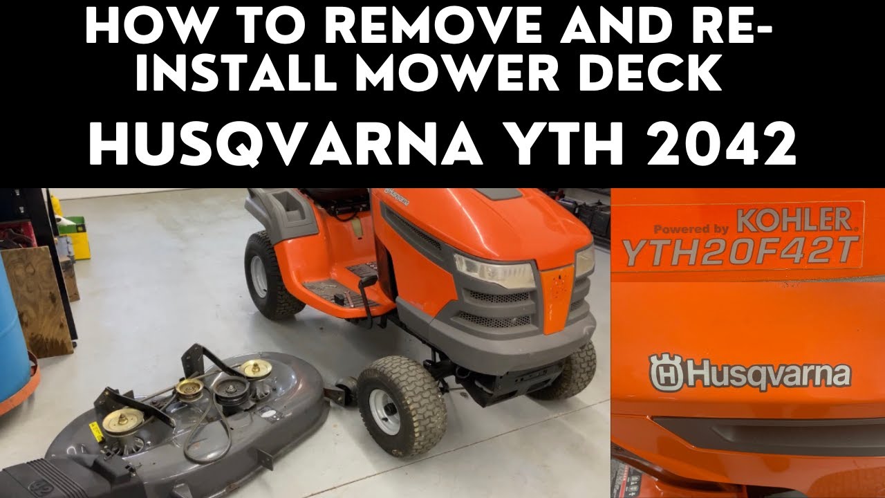 How to Remove Mower Deck Husqvarna Lawn Tractor YTH 2042