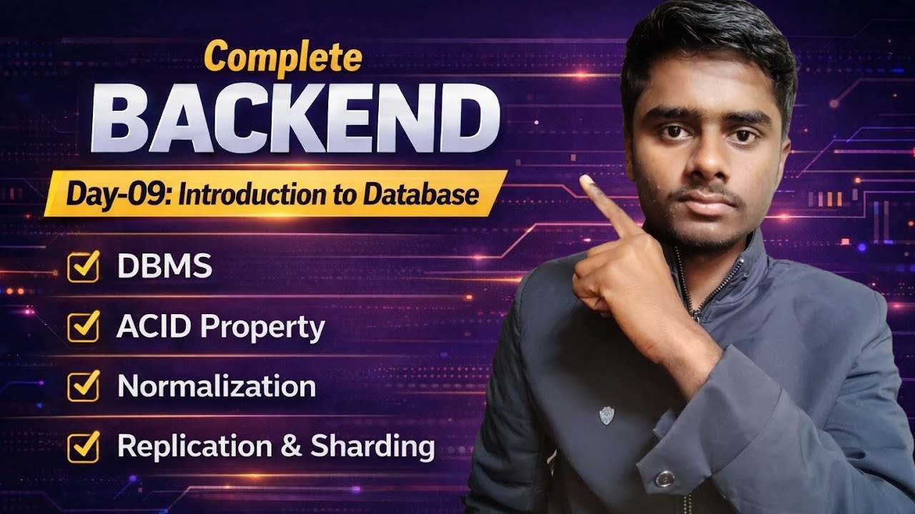 Day-09: Introduction to Database,DBMS,ACID property,Normalization, Replication and sharding | Day-09