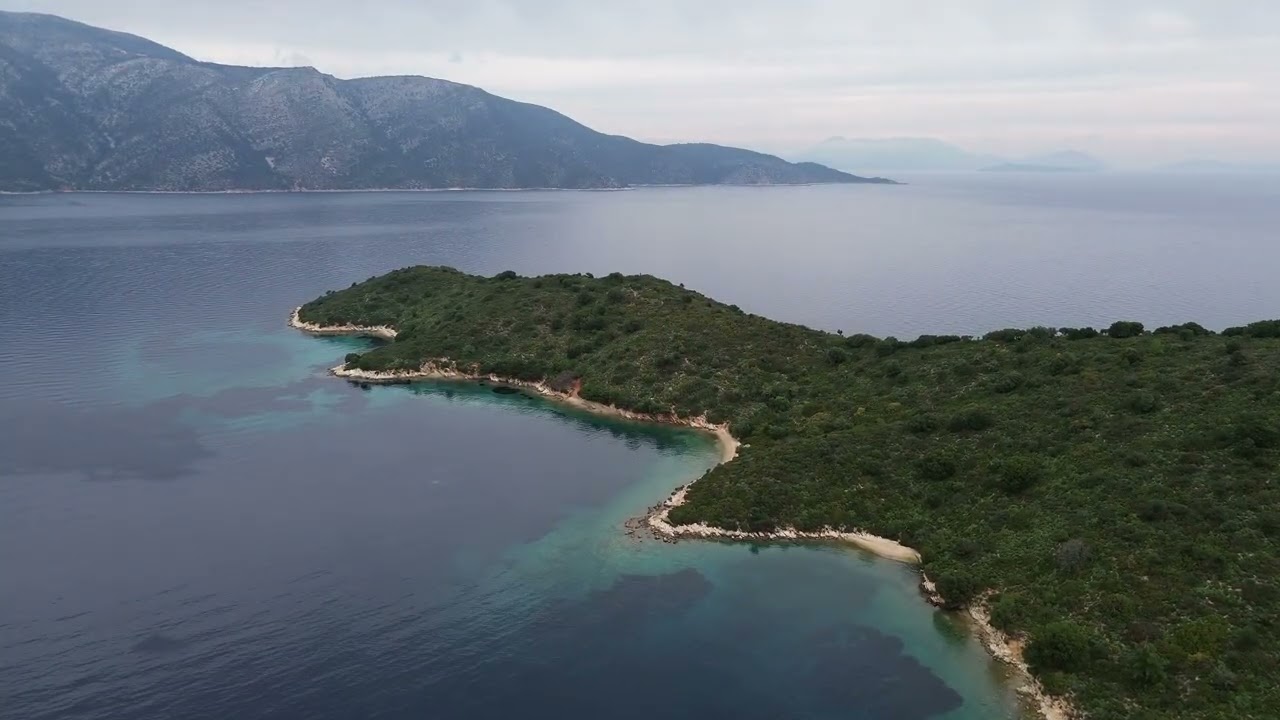 Flight over best beaches of Ithaca