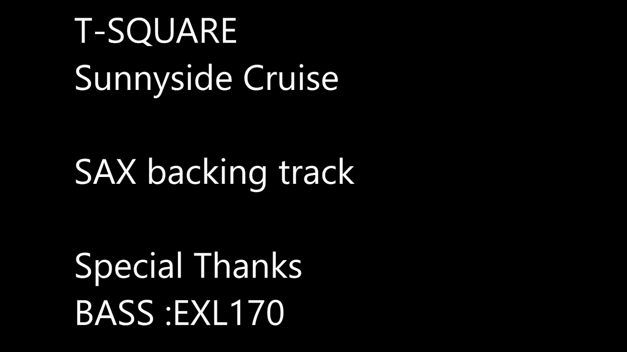 T-square SUNNYSIDE CRUISE backing track for SAX