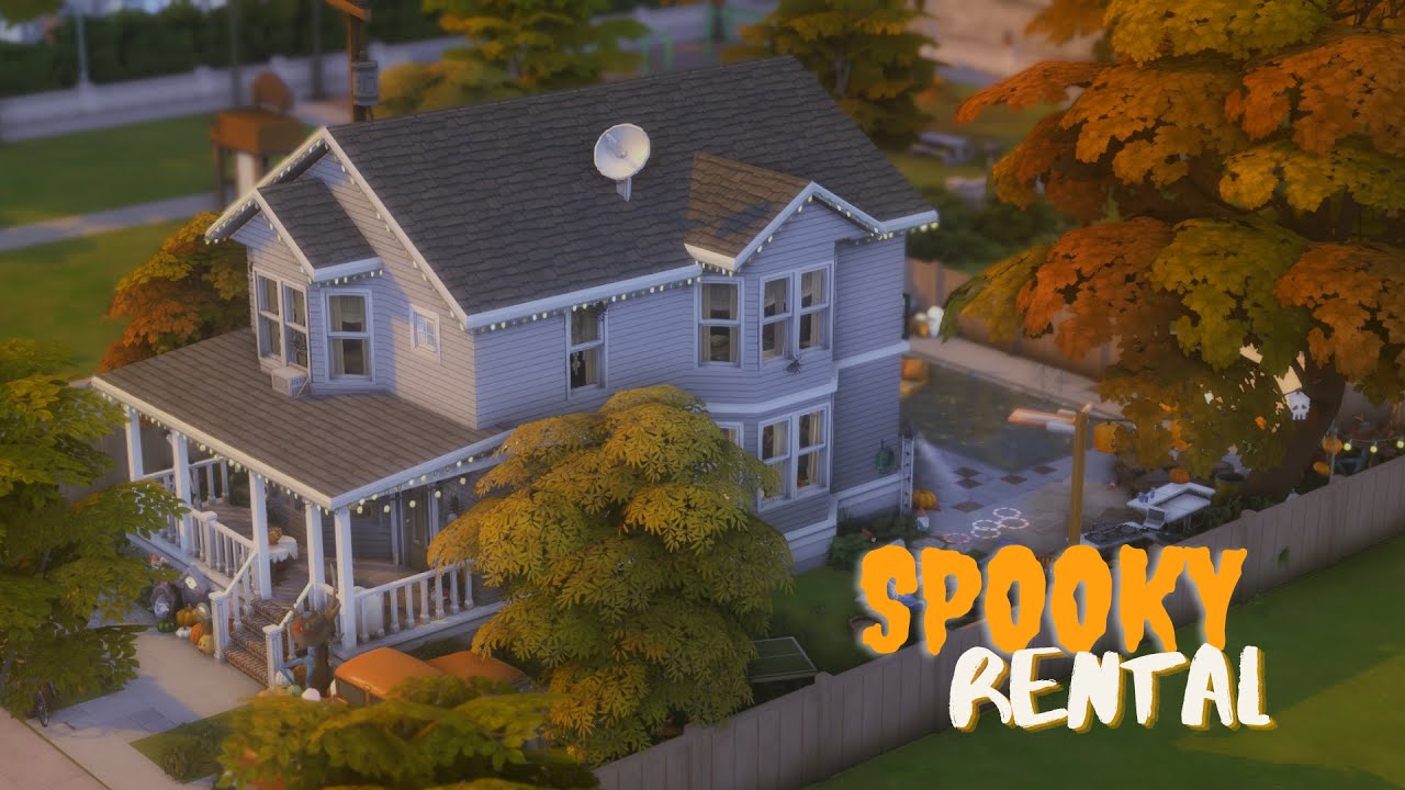 дом в аренду для жуткой вечеринки 🎃 строительство | spooky rental | speed build | no cc | the sims 4