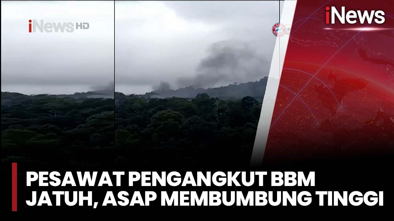 Pesawat Pengangkut BBM Jatuh, Asap Membumbung Tinggi | iNews Sore 19/02