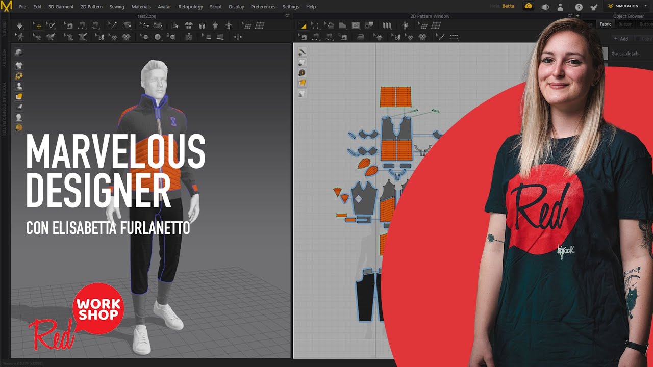🔴 RED Workshop - Marvelous Designer ITA