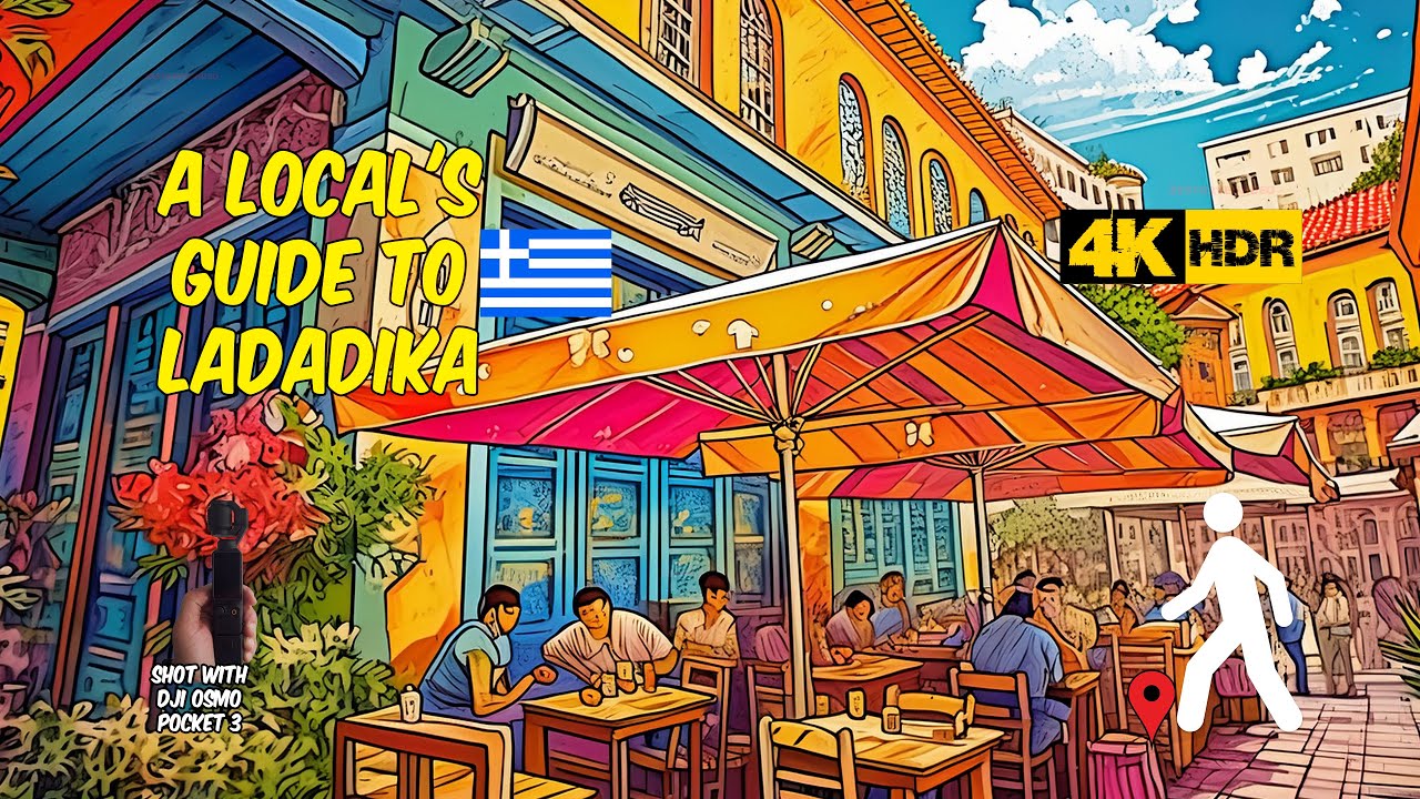 Thessaloniki's most vibrant area: Ladadika walking tour 4K HDR-captions & narration