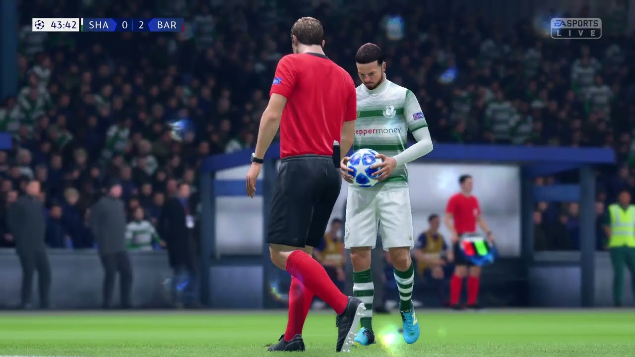 Thrilling UEFA Champions League Match 1: Barcelona vs Shamrock in FIFA 19