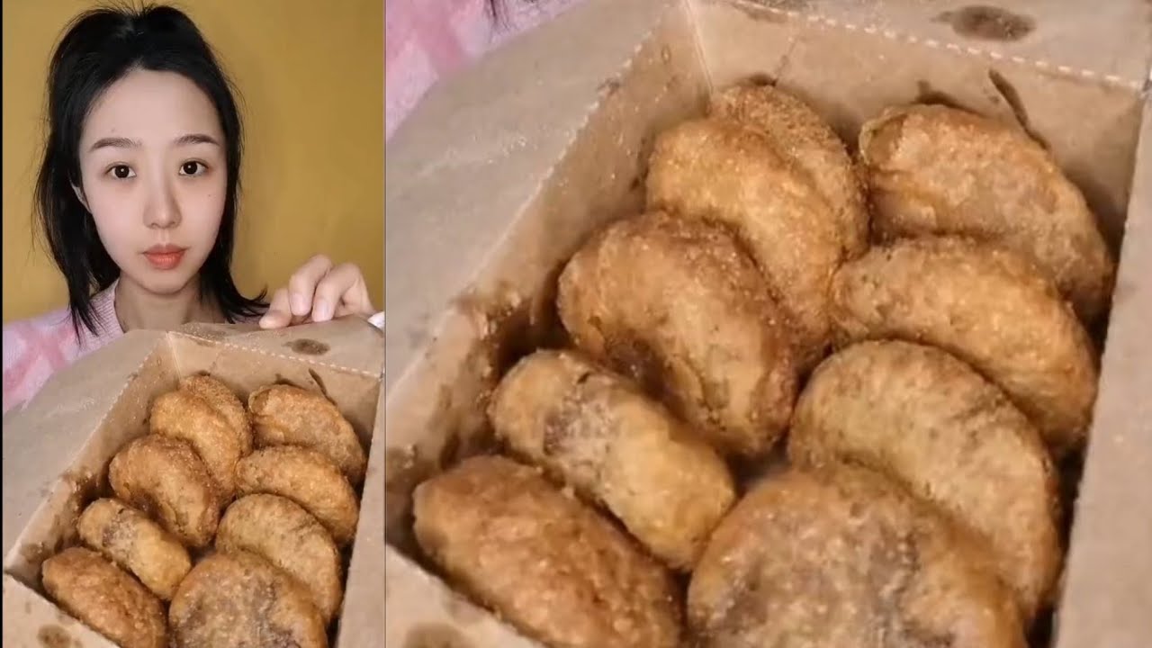 [ASMR] #디저트 찹쌀 도넛 #163 🥧sweet rice donuts  Crunchy #mukbang dessert  빵 중국먹방 #crispy Eating show