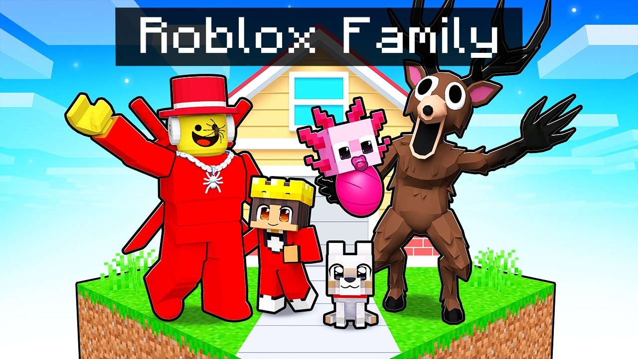Having A ROBLOX FAMILY In Minecraft!