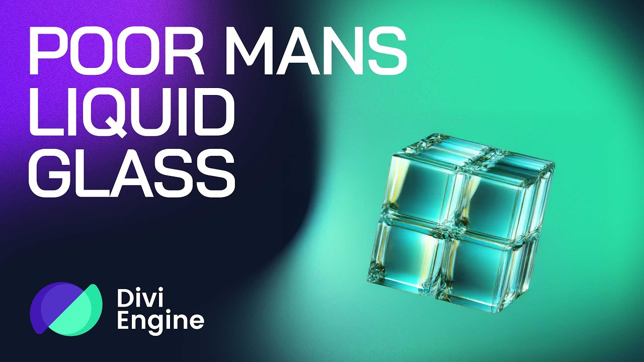 Liquid Glass in Divi | CSS + SVG Tutorial (No Plugins)