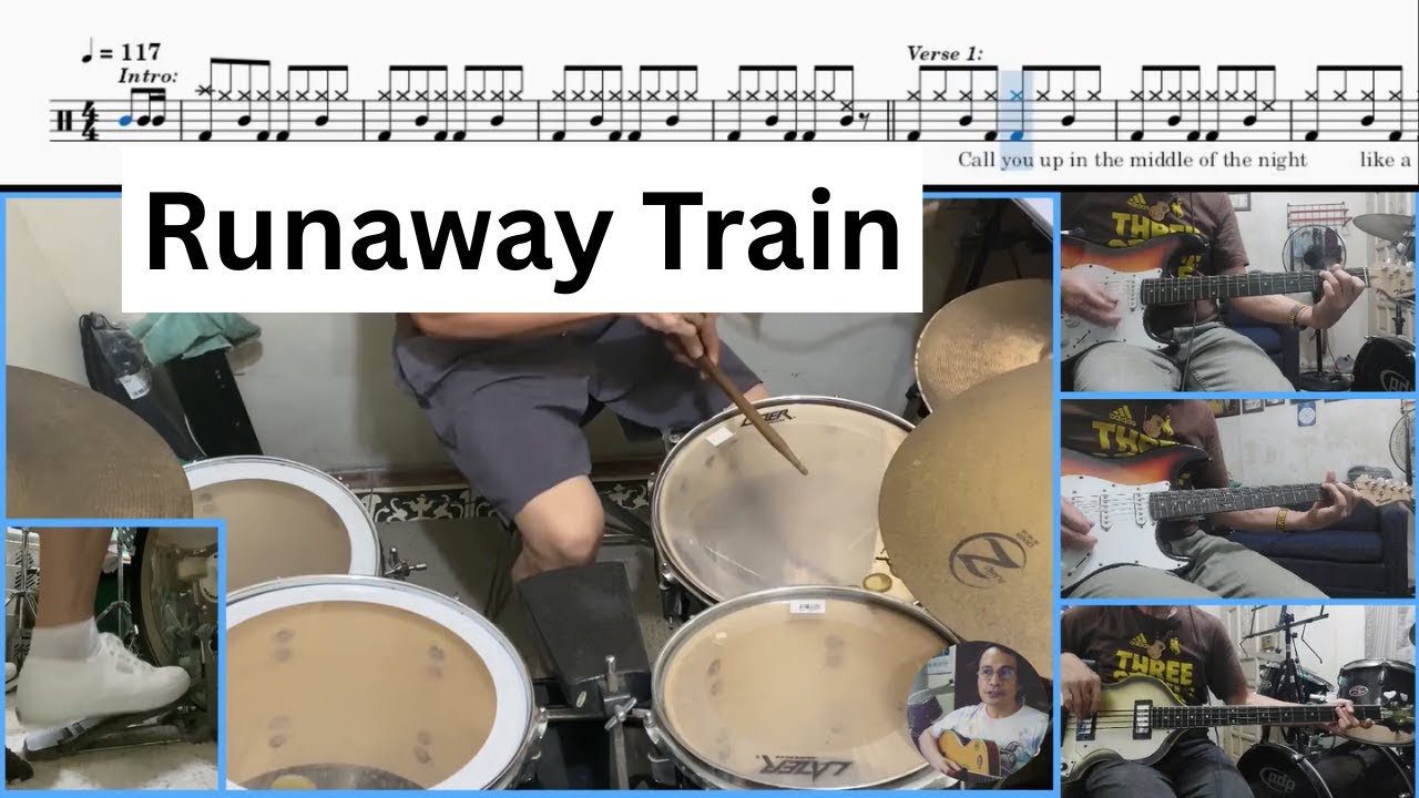 Runaway Train от Soul Asylum - Партитура для ударных и текст песни - Играйте вместе с демонстраци...