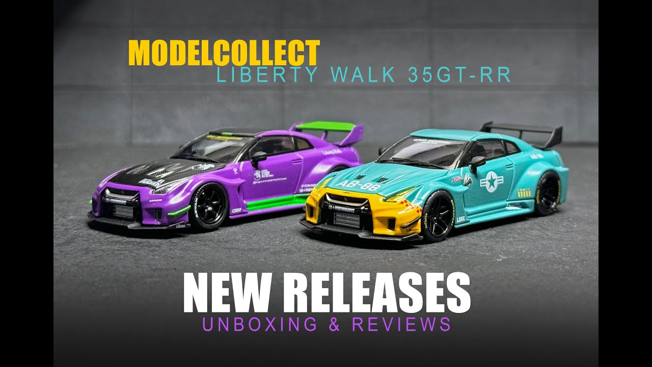 1/64 ModelCollect Liberty Walk Nissan 35GT-RR - Unboxing and review - Evangelion and Fighter GTR