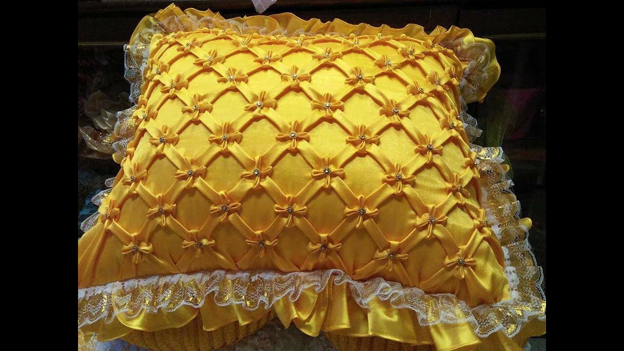 ผังหมอนลายกระถิน smocking,Beautiful fabric manipulation technique