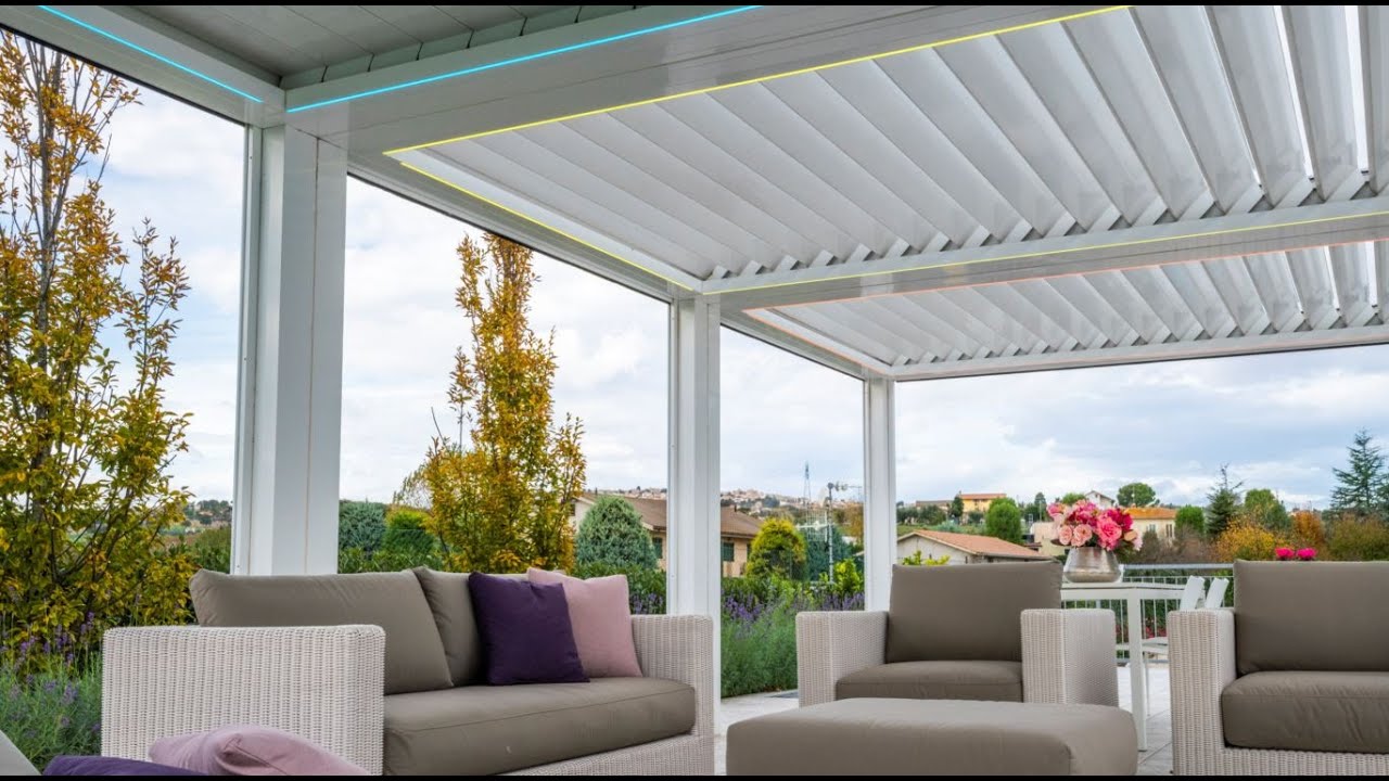 Pergola Bioclimatica con lamelle orientabili - 4 moduli