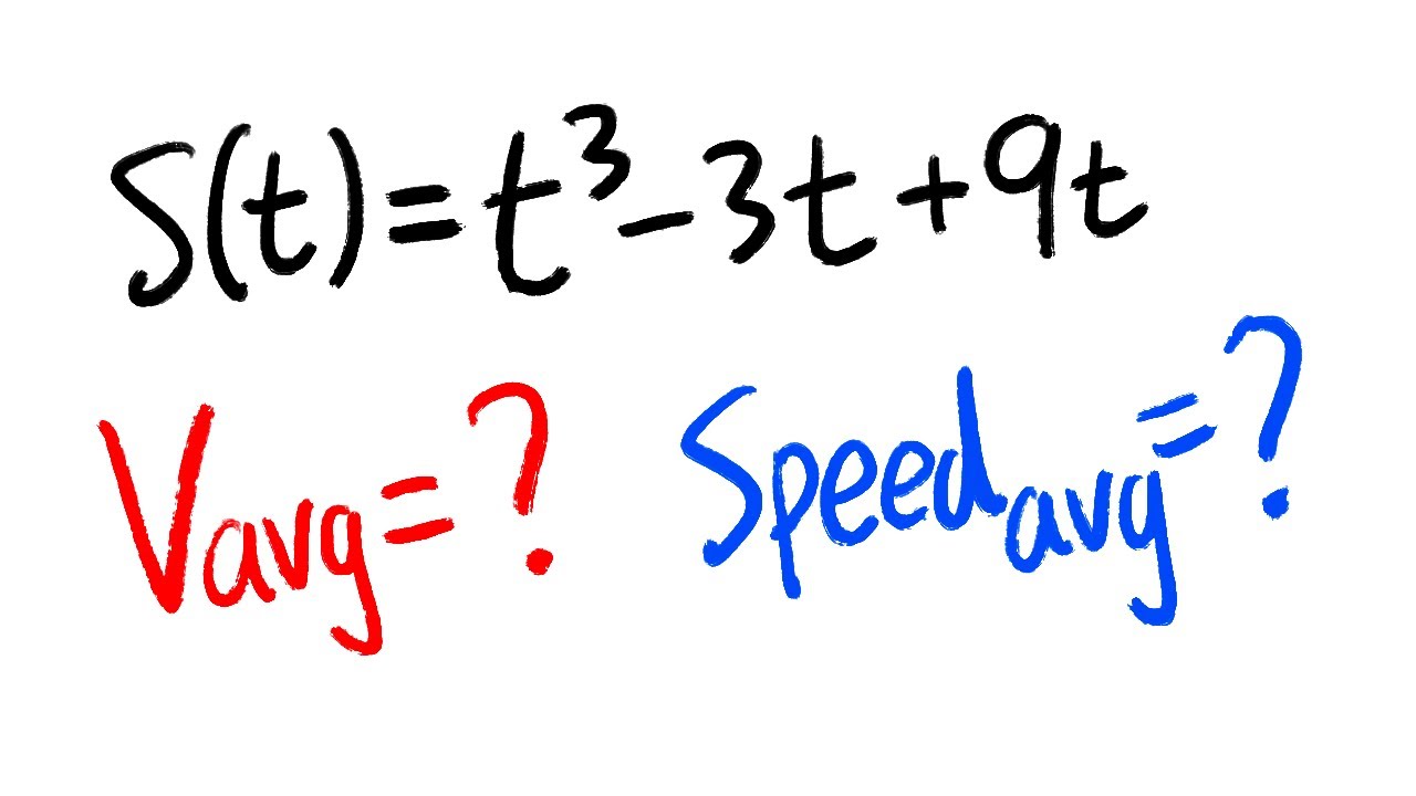 how to find the average velocity and the average speed? Calculus 1 tutorial