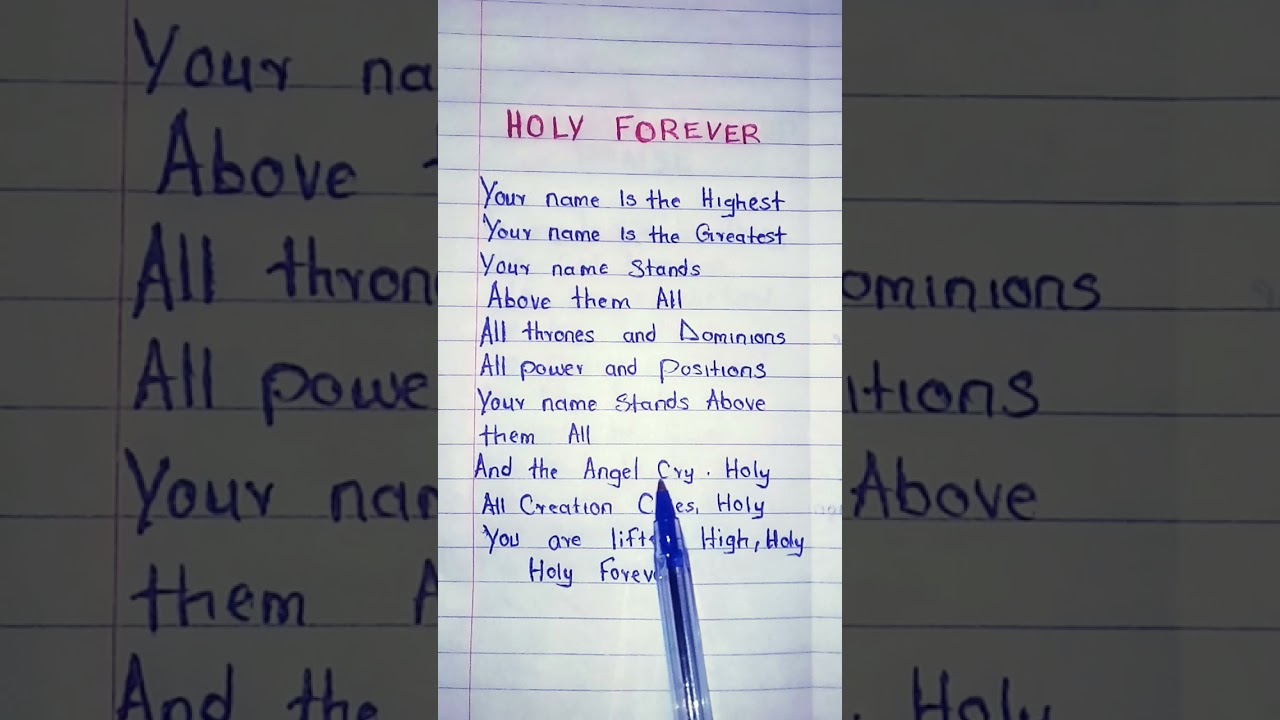 CeCe Winans :Holy Forever :Handwritten Lyrics | Christian Divine Tune Lines 📜🎶
