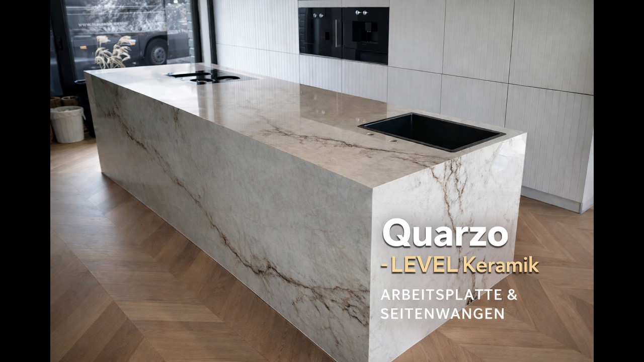 Hürth Quarzo Level Arbeitsplatte und Seitenwangen