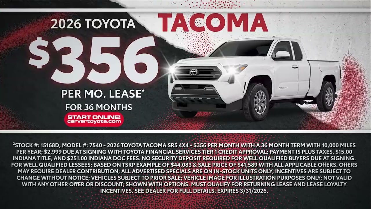 🏁 Ready, Set, Go Save! | 2026 Toyota Camry, Tacoma, & 4Runner Deals in Columbus, IN 🚗