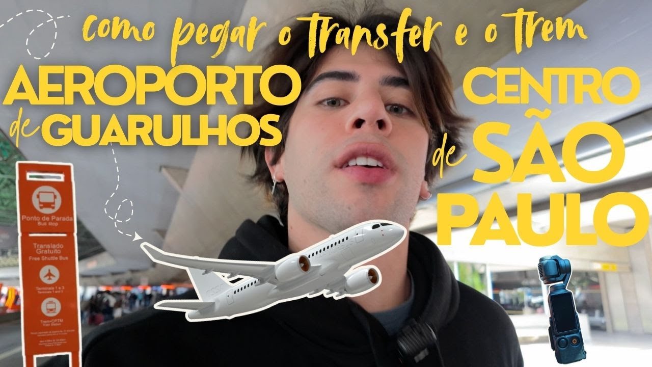 Trem de São Paulo até Aeroporto de Guarulhos GRU + transfer gratuito, funciona mesmo? Vlog by Carlem