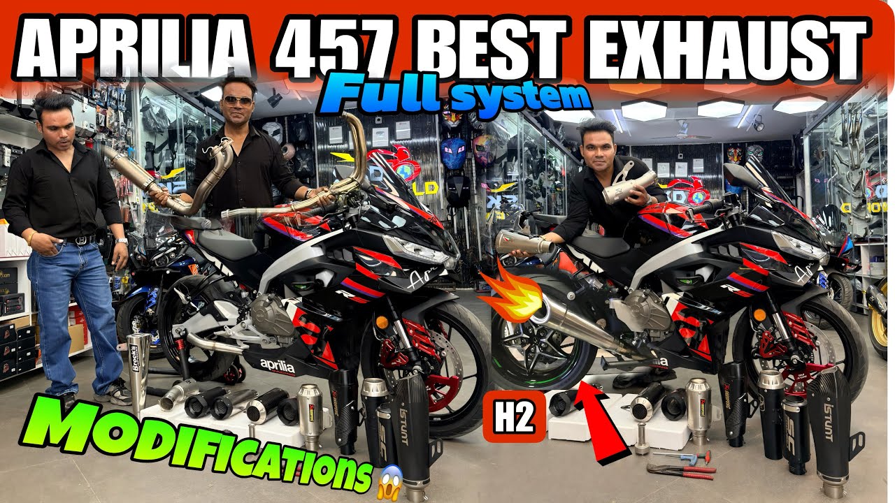 Aprilia 457 Full Exhaust System – Full Review & Sound Test! | Skd bike world 