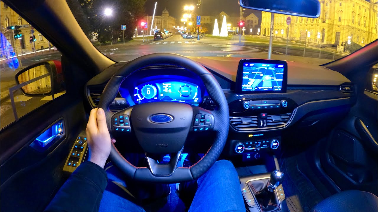 Ford KUGA ST-Line 2021 - ночной тест-драйв POV (чистое вождение) 150 л.с. EcoBlue