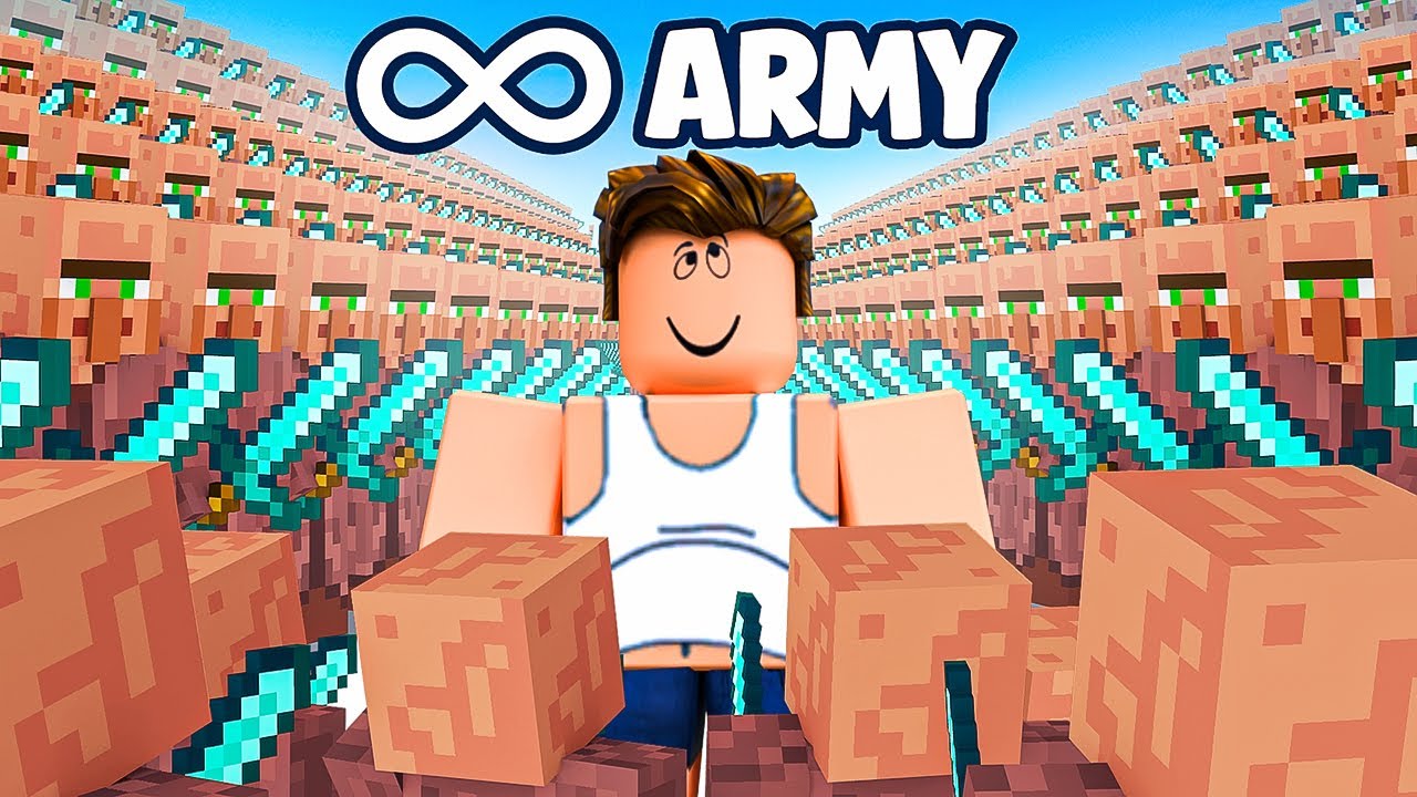 I Hired an INFINITE ARMY of Villagers to dominate Roblox