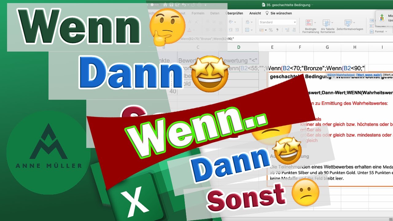 Geschachtelte Bedingung in Excel | Wenn-Funktion