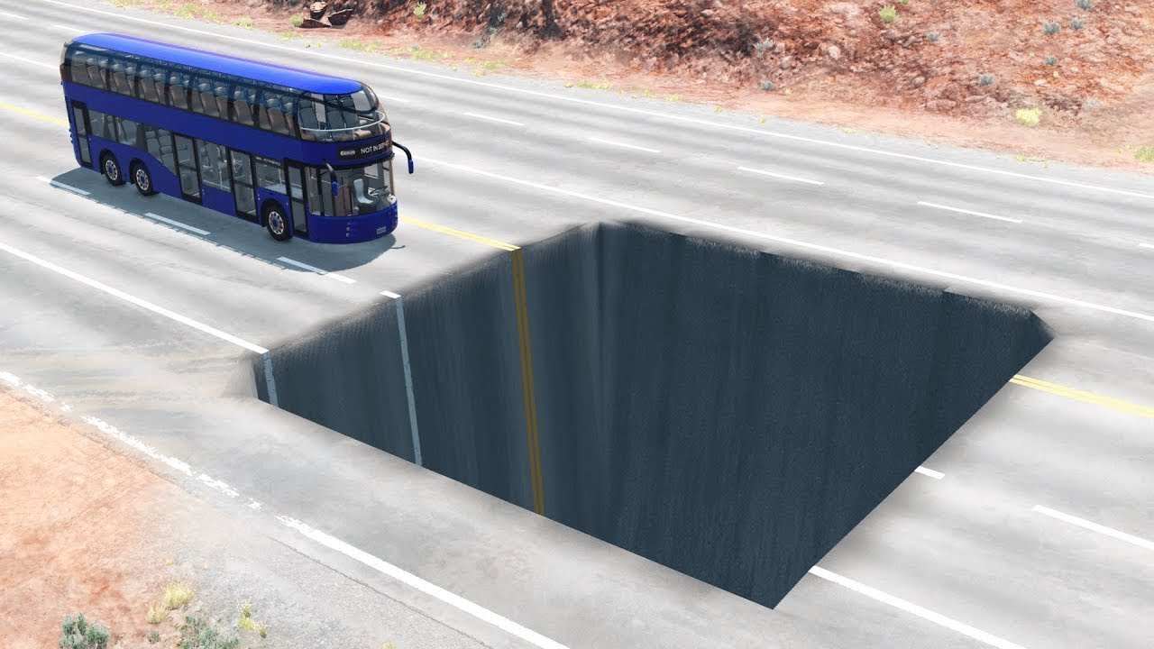 Cars vs Giant Square Pit – BeamNG Drive.