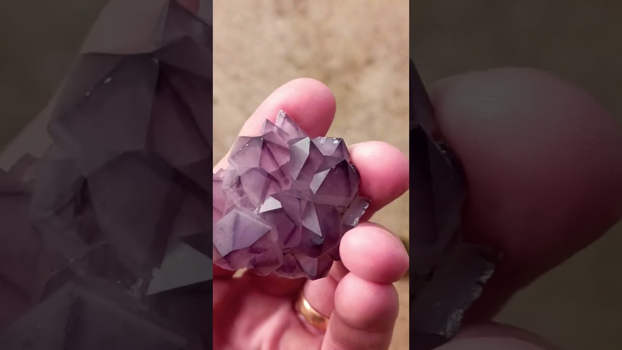 Am&eacute;thyste &eacute;toil&eacute;e ✨ #mine #amethyste #auvergne #mineraux #france #minerals #shorts