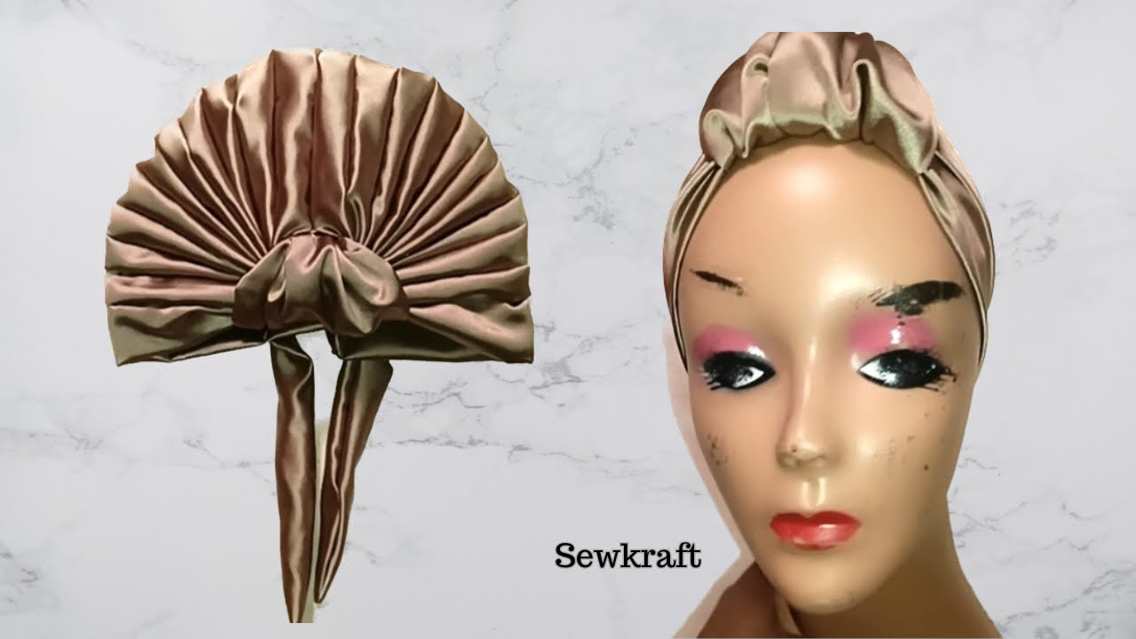 Pleated turban with loop | how to make loop turban with handles