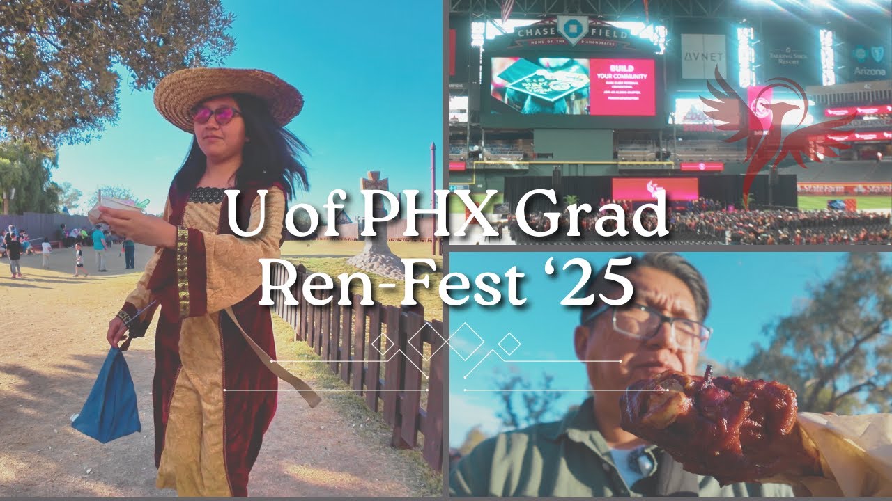 Weekend in Phoenix, AZ | University of Phoenix Graduation, and Ren-Fest 2025 | Navajo Family Vlog