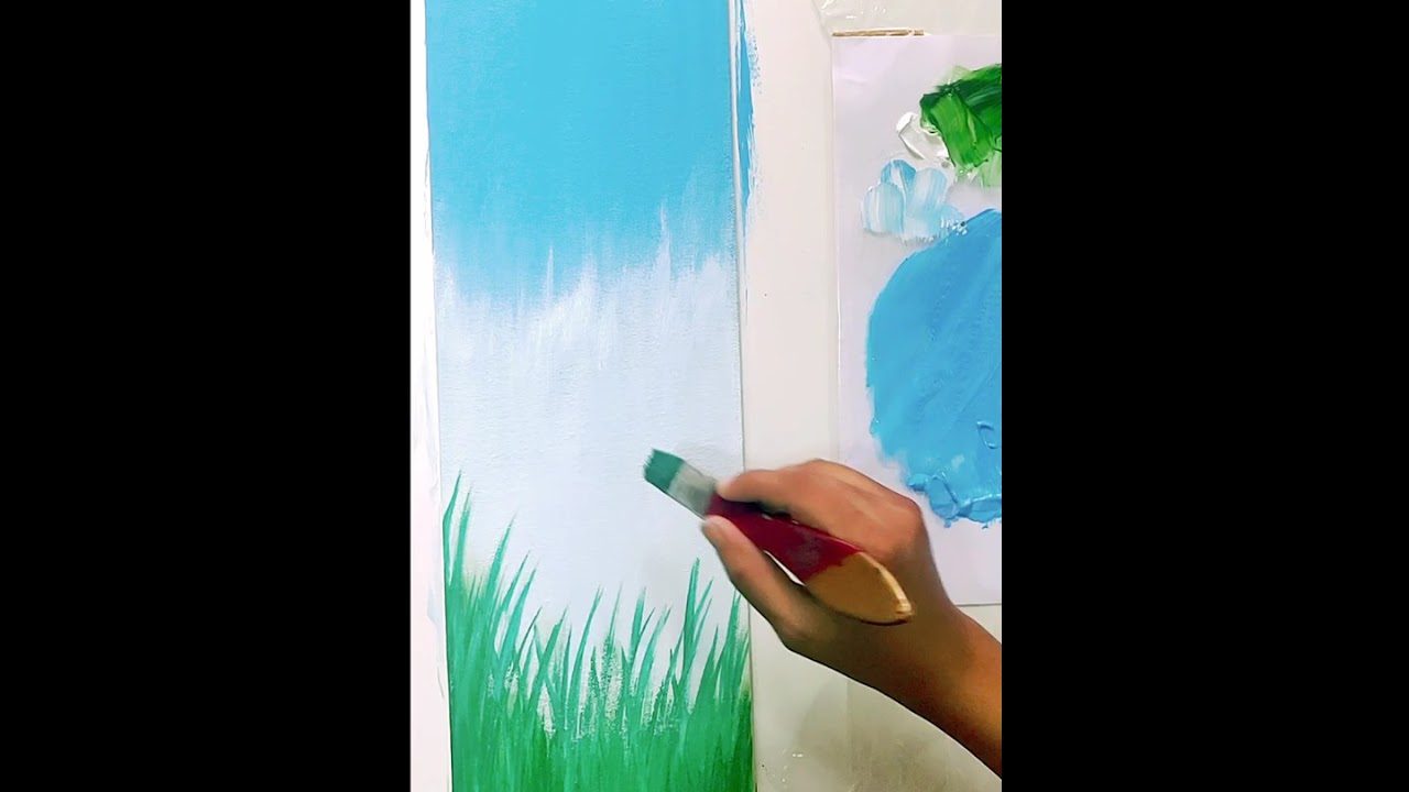 Summer Flowers Painting | Dreamy Scenary | Simple Painting | For Beginners |Acrylic Painting