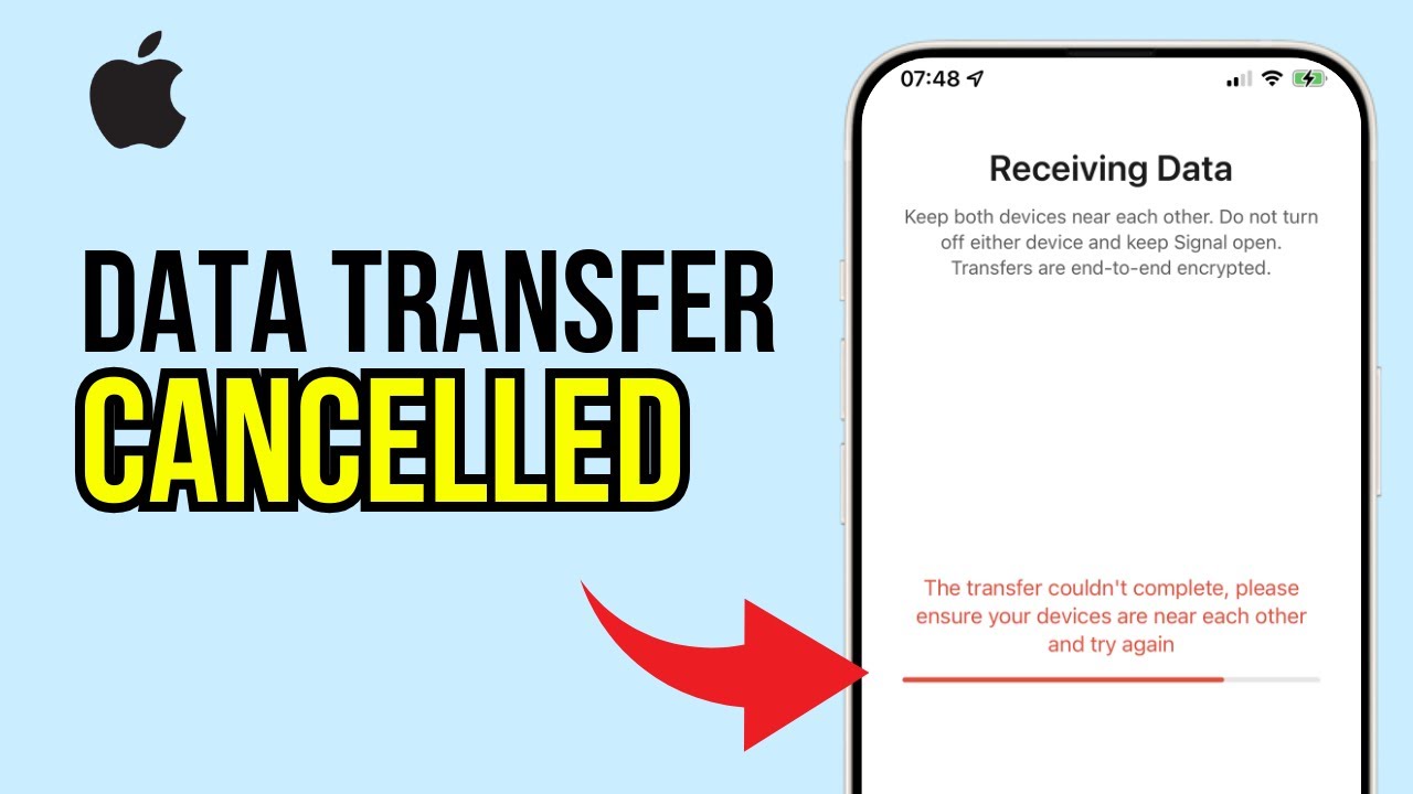 How to Data Transfer Cancelled on iPhone - FIXED