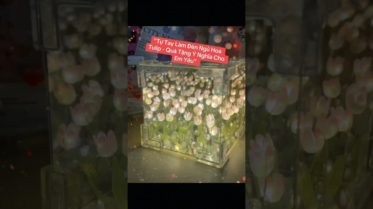 Đ&egrave;n ngủ hoa tulip -Link mua h&agrave;ng  