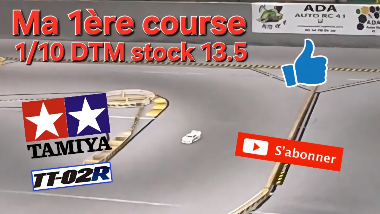 Ma 1ere course en 1/10 DTM Stock 13.5 Tamiya TT-02R (qualif 1&2) (ADA AUTO RC 41)