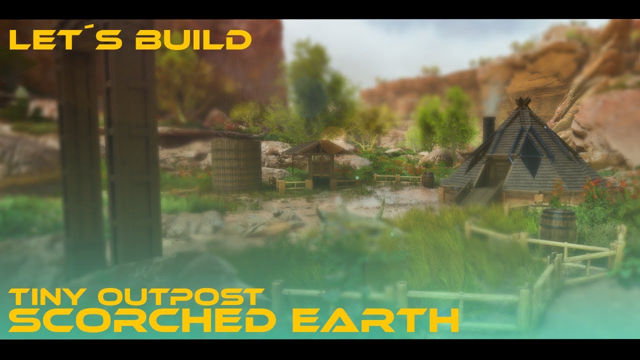 Tiny Outpost/SCORCHED EARTH PvE Base Design/kreatives bauen in ARK/ASA