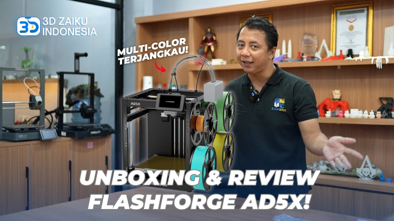 FLASHFORGE AD5X! MULTI-COLOR, CORE XY & TERJANGKAU