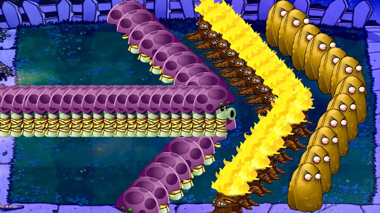 Plants vs Zombies Mod 9999 Scaredy Shroom vs All Zombies Hack