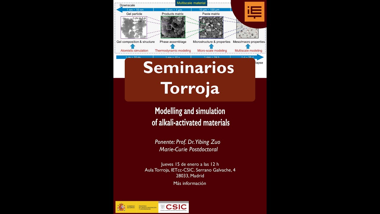 Seminario Torroja. Modelling and simulation of alkali-activated materials