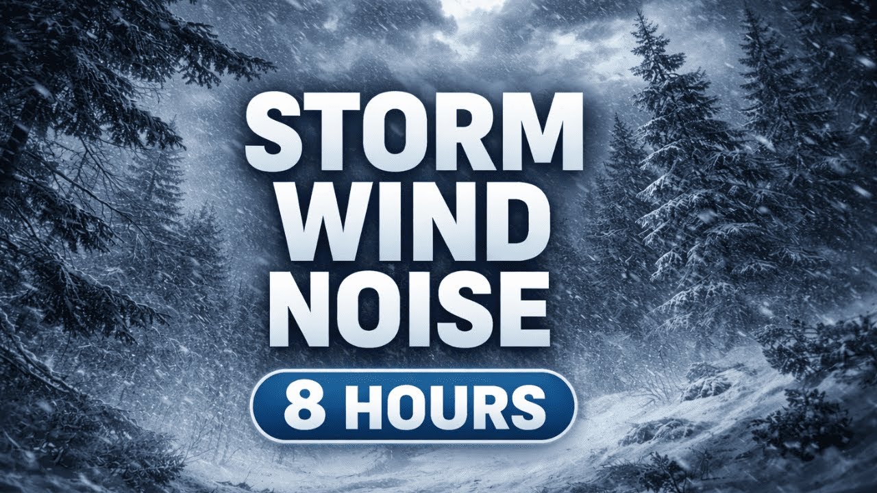 Storm Wind Sounds for Deep Sleep | Strong Wind White Noise • 8 Hours #deepsleep  #relaxingsounds