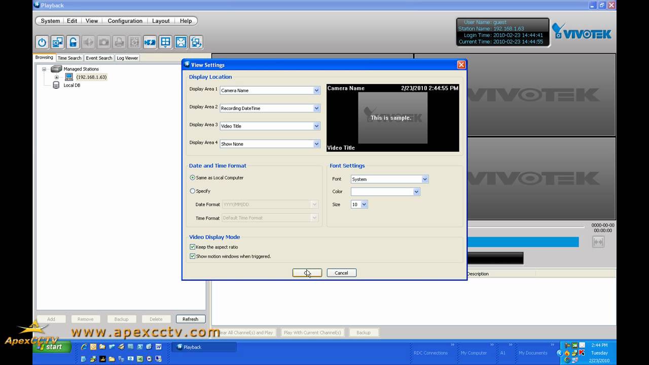 Video Tutorial: How to Connect to ApexCCTV Demo Part 2 - VIVOTEK ST7501