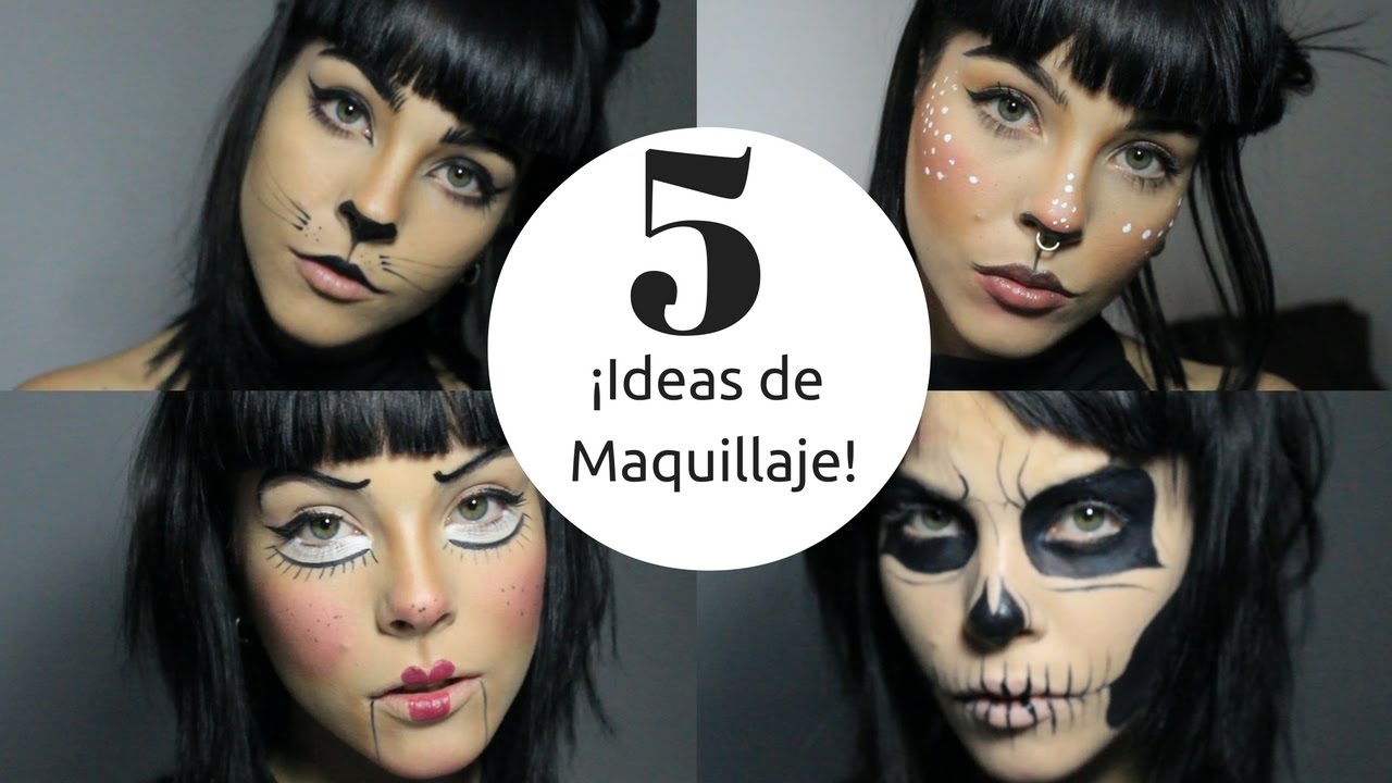 5 MAQUILLAJES FÁCILES PARA HALLOWEEN - 5 EASY MAKEUP IDEAS