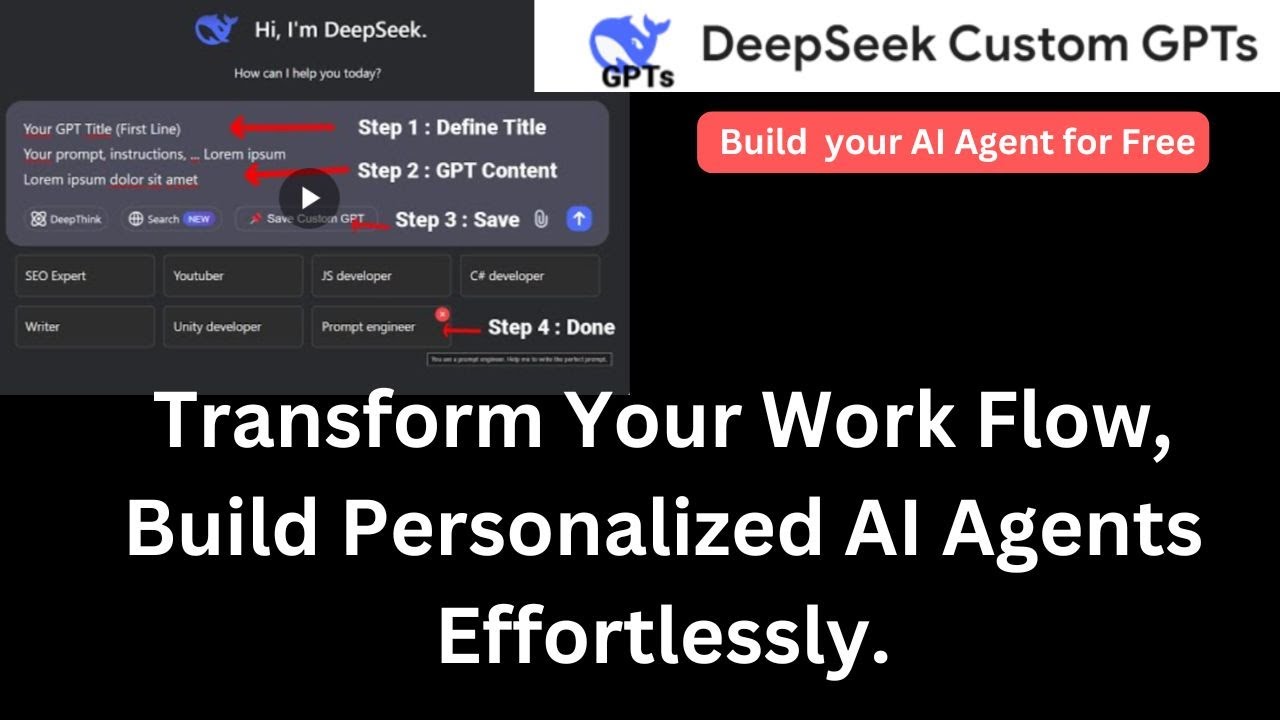 Deepseek: The free alternative for your personalized GPTs: Custom GPTs on Deepseek: Complete guide.
