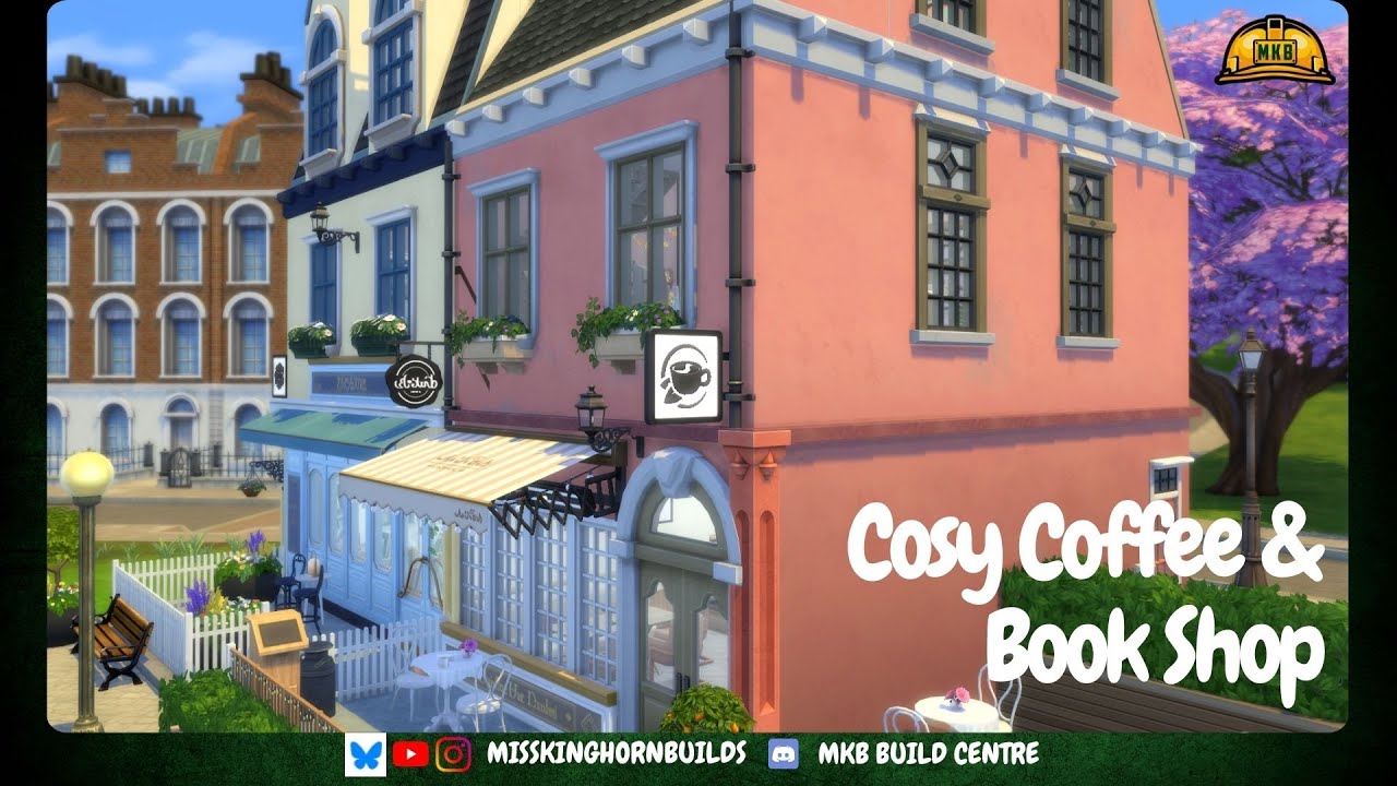 Cosy Coffee & Book Shop | The Sims 4 | Speed Build | No CC